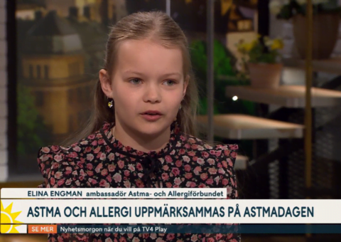 Elina i Tv4 på Astmadagen
