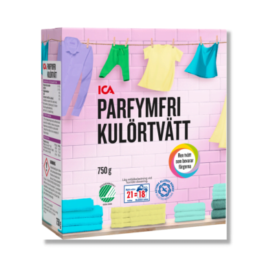 ICA Parfymfri Kulörtvättmedel pulver