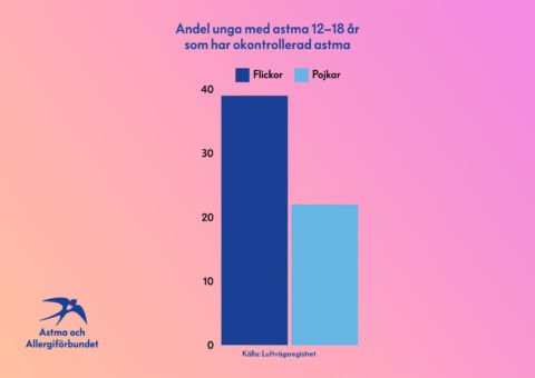 Fler flickor än pojkar har okontrollerad astma